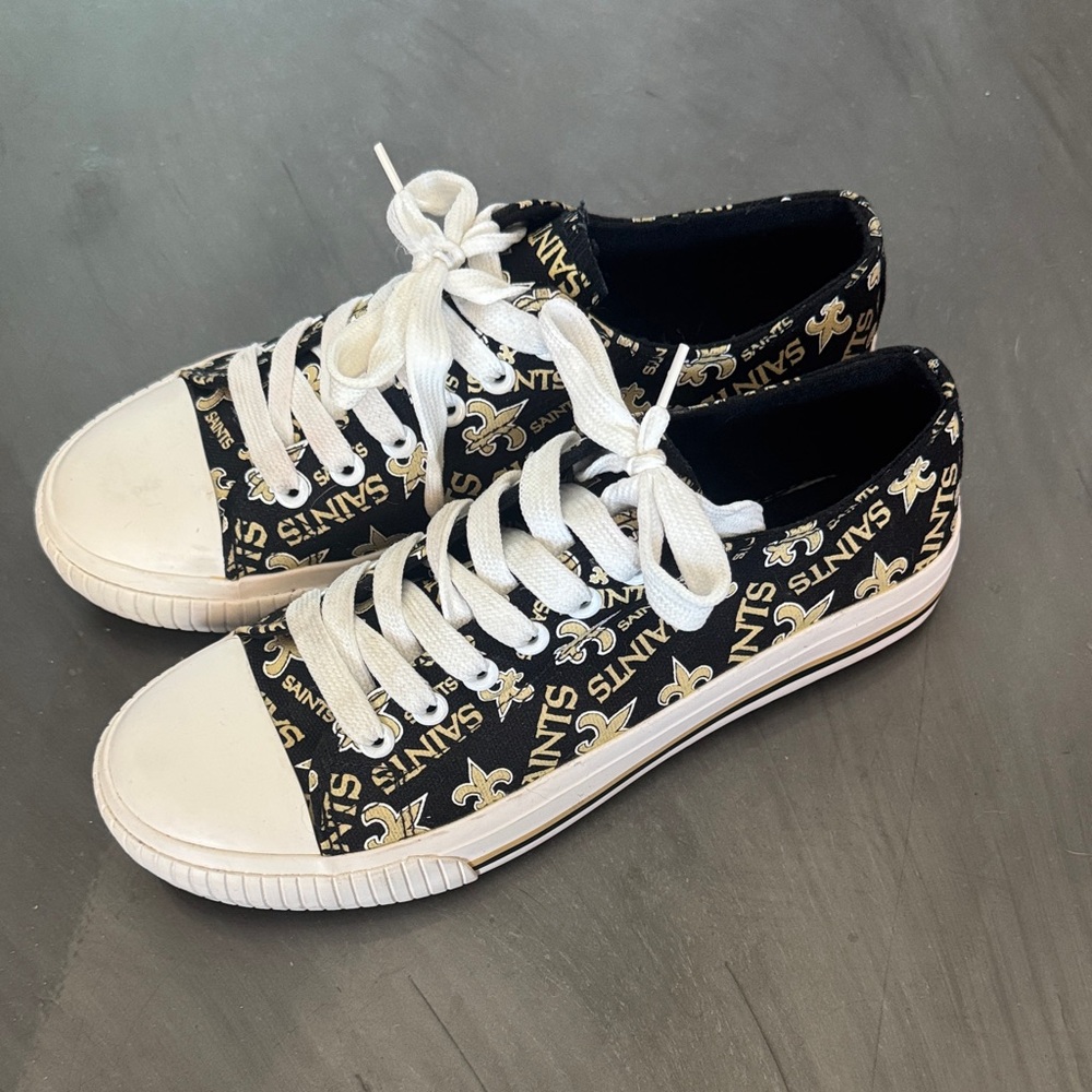 New Orleans Saints Women's Black Sneakers
